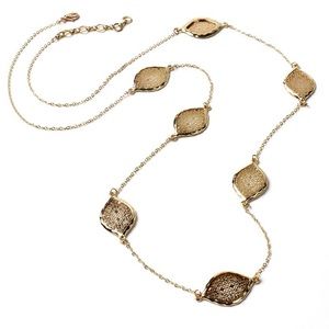Amrita Singh Safi Station Necklace —long gold